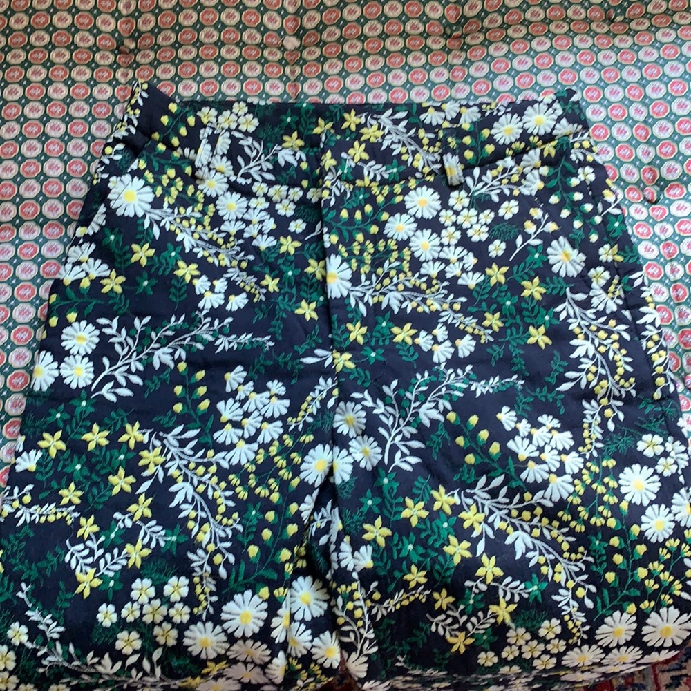 Anthropologie current air floral embroidered pant